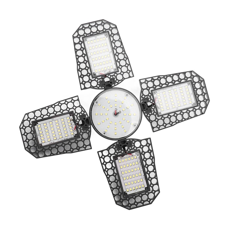 LED Garage Lights Foldable 4 Leaves 100W High Brightness Energy