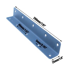 L Brackets, 4PCS Corner Brace Angle , Superior Stainless Steel Bracket,8'' x 1'' M, Thickness 2mm, Wood Shelf, Furniture, Cabinet Corner Bracket with Screws (Gray)