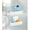 WENKO Shower Caddy, Polypropylene, White, 22.5 x 8 x 25.3