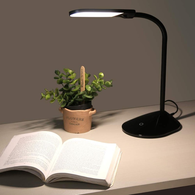 Iris Ohyama PDL-101-B LED Desk Light, 3 Tone Levels, Dimmable