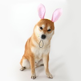 AWOCAN Easter Dog Headbands Bunny Ears Headband Rabbit Ear Headwear Adjustable Pet Easter Party Costume for Dog Cat Puppy