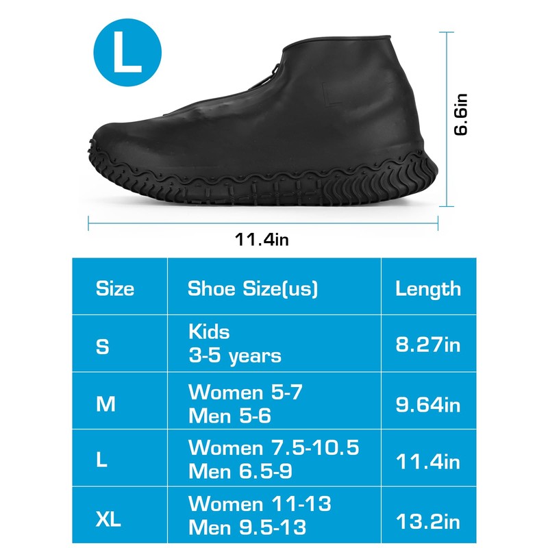 Zbyoujer - Fundas impermeables para zapatos de lluvia de silicona,