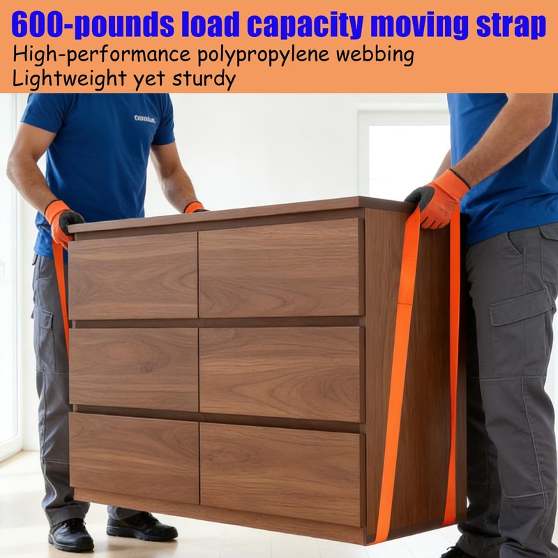 2-Pack Heavy Duty Furniture Moving Straps - for Moving Furniture,