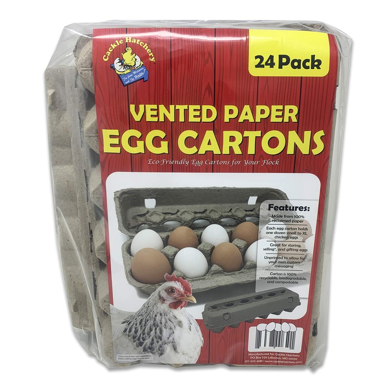 Cackle Hatchery Vented Paper Pulp Egg Cartons Holds 1 Dozen