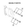 Shimano Genuine SM-MA-F180P/P2 POST Post Mount 180mm Rotors Compatible Disc
