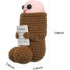 Piegricdiat Mini Funny Positive Potato,Soft Wool Knitting Toy 3 Inch