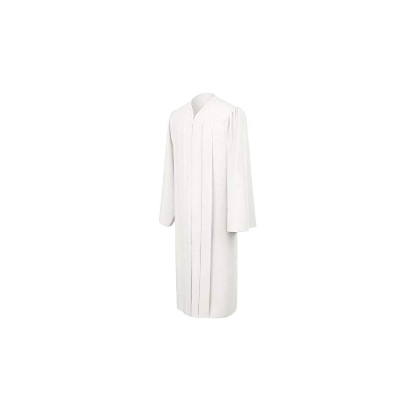 CLERKMANS White Cap & Gown & Tassel Package - High