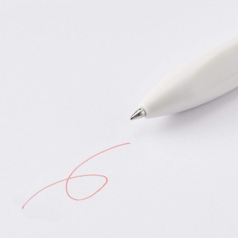 MUJI 02553036 Triangular 2-Color Ballpoint Pen, Mechanical Pencil, White, Ink
