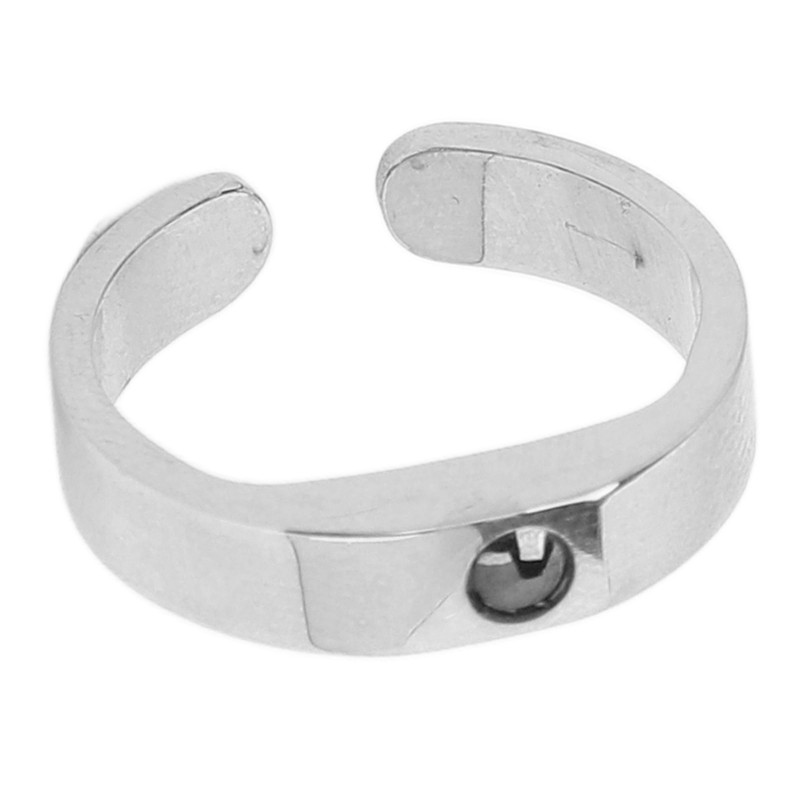 Prevent Snoring Ring Breath Aid Reusable Titanium Steel Adjustable Acupressure