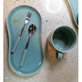 Collector's Twin Glaze Celadon Set: Plum Green & Sky Blue Tea Cup and Saucer | UNESCO Heritage Double-Glazed Ceramic | Limited Edition Gift Box