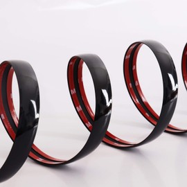 1in(25mm) Wide Automotive Trim Molding Black - 40Foot Car/Truck/RV Side Body Trim Strip(Self Adhesive) for Door Window Bumper Scratch-Proof