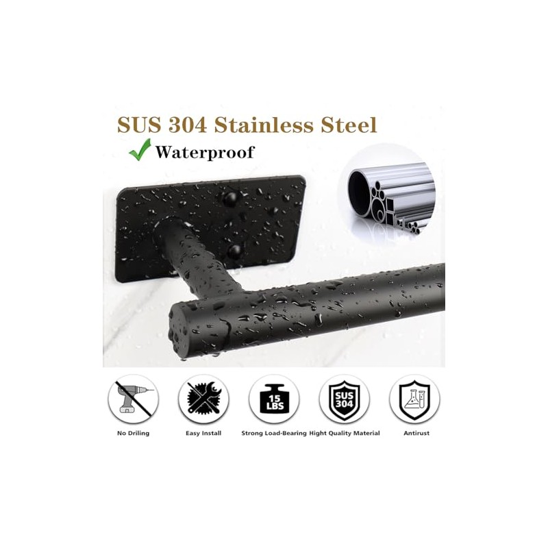 Juego de 5 piezas de accesorios de baño autoadhesivos, juego