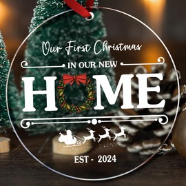 New Home Ornament 2024 – Perfect House Warming Gifts New Home, Couple & Family Christmas Decor, First Home Presents for Women, Men, New Home Gift Ideas, First Christmas in My New Home Ornament 2024