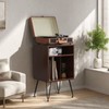 FONTOI Record Player Stand with Storage Space, Turntable Stand Record