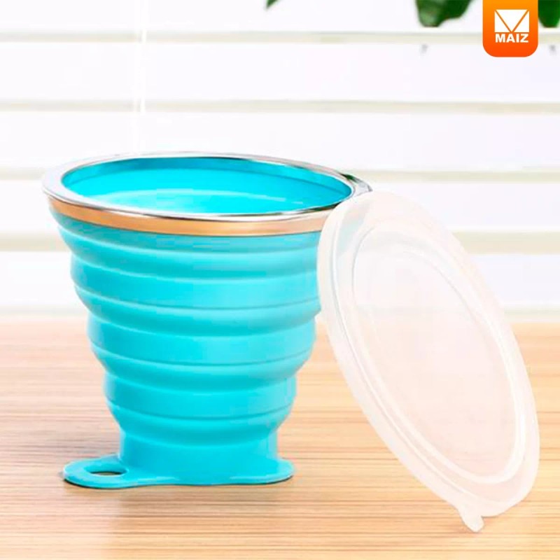 Maíz Vaso Tapa Portatil Plegable Retractil Ecologico Reutilizable