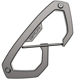 GPCA Carabiner Loop PRO, Key Organizer, Key Ring, Car Key Holder, Carabiner for Rappelling, Hunting and Rescue - Heavy Duty Carabiner Keychain Clip for Adventures (Steel - Medium + Small - 2PCs)