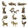 Ximimark 12 pcs Imitation Pure Brass Chinese Style Twelve Zodiac
