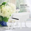 Wood Piano Model Music Box Jewelry Storage Musical Boxes with