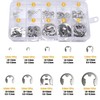 Snap Rings, E-Rings, Set of 120, M1.5-M10, Stainless Steel, Circlip