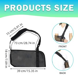 CHEUNGHAO Adjustable Mesh Arm Sling – Breathable Shoulder Immobilizer for Rotator Cuff, Elbow & Wrist Injuries, Comfortable Arm Support Brace for Left/Right Arm, Unisex