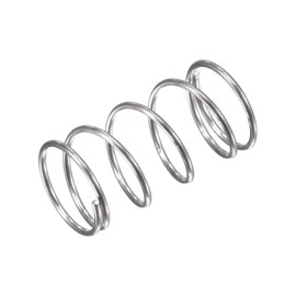sourcing map Compression Spring,304 Stainless Steel,11mm OD,0.8mm Wire Size, 12mm Compressed Length,20mm Free Length,11N Load Capacity for Home Projects, Silver Tone, 10pcs