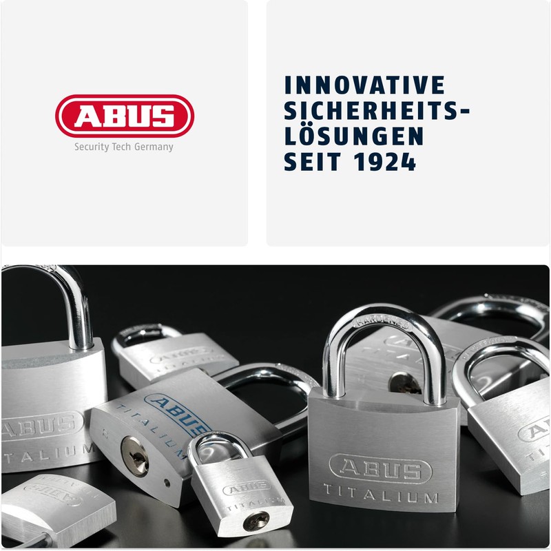 ABUS Titalium 64TI/60 Padlock - Cellar Lock with Special Aluminium
