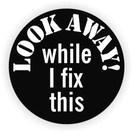Unbranded/Generic 3pcs Look Away While I Fix This Hard Hat Stickers Funny Helmet Decals Toolbox