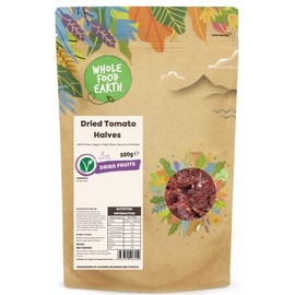 Wholefood Earth Dried Tomato Halves 500 g | GMO Free | High Fibre | Source of Protein