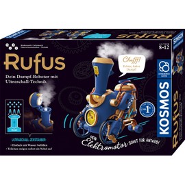 KOSMOS 621131 Rufus - Your Steam Robot, 3 Modes: Robot, Train, Steampunk Machine, with Ultrasonic Technology, Robot Toy for Children from 8-12 Years, Kit, Experiment Box, Mint
