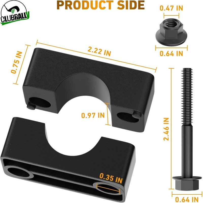 Brake Block Mounting Set with Screw Nut for Club Car