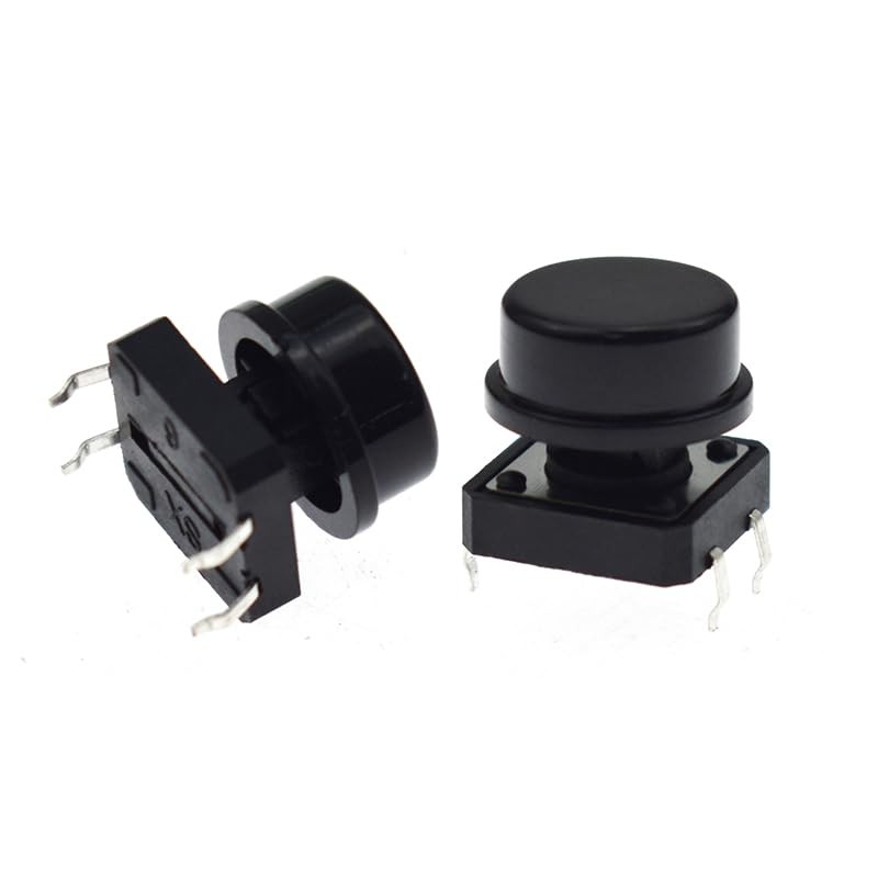 Total 50pcs 25pcs Button 25pcs Cap 12x12x7.3 mm Tact Tactile