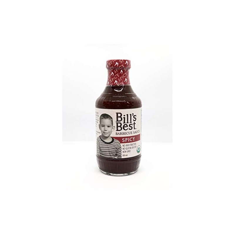 Bill's Best Organic BBQ Sauce 18oz (Spicy)