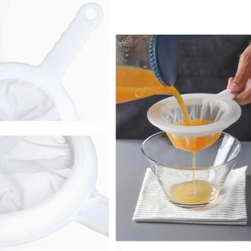 GYWHOOFT 2 Strainers Filtration Separation Netting Handheld Filtration Net Brine