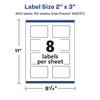 Avery Matte White Rectangle Labels with Sure Feed, 2" x