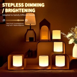 CNMTCCO LED Bedside Lamp 256 RGB Colours and 4 Lighting Modes, Touch Dimming, USB Wireless Charging, Wood Grain Elements, Timer Function, Suitable for Bedroom, Living Room, Camping, etc.