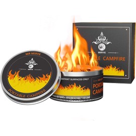 MR MIRYE Portable Fire Pit, 3-5 Hours of Burn Time Portable Campfire, No Embers, Lightweight Mini Fire Pit Great for Camping, Picnics and Smores, Birthday Gift for Her