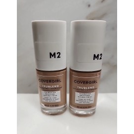 COVERGIRL Lot Of 2-Covergirl TruBlend Liquid Foundation Makeup Oil-Free #M2 -Medium Light