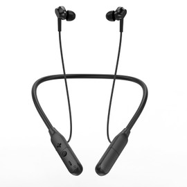 SOPPY Nackenbügel Kopfhörer Bluetooth 6.0 In Ear Kopfhörer mit Mikrofon Wireless Earphones, Sport Earbuds Kabellos zum Laufen, Leichte Ohrhörer Magnetisches Headset mit 30 Stunden Spielzeit - Schwarz