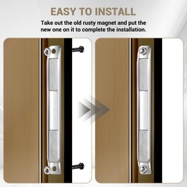 Stainless Steel U-Channel with Magnet and Screws for Swing Shower Doors Shower Door Handles Shower Door Strike Jamb