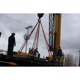 Yellow Endless 8 Foot Polyester Round Sling | 8,400 lb. Vertical Capacity | 6,700 lb. Choker | 16,800 lb. Basket | 2-1/4" Relaxed Width | Hanes Supply (HSI) Heavy Duty Sling