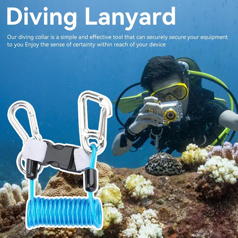 Frdhee Elastic Spiral Cable Diving Reef Hook Anti-Lost Spring Coil