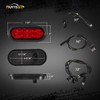 Partsam Red Cargo Carrier Hitch Rack Lights Kit, 2Pcs 6