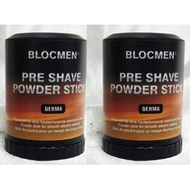 ComCenter(TM) Save! Two PRE-Shave Powder Stick Derma BLOC - by BLOCMEN
