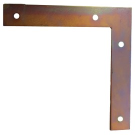 Flat Plate L Shape Connecting Joining Plate Mending Galvanised Zink Heavy Duty Metal Steel Sheet Angle Corner Brace Repair Brackets Size 150 x 150 x 25mm x 2.5m (5.9" x 5.9" x 0.98" x 0.1")