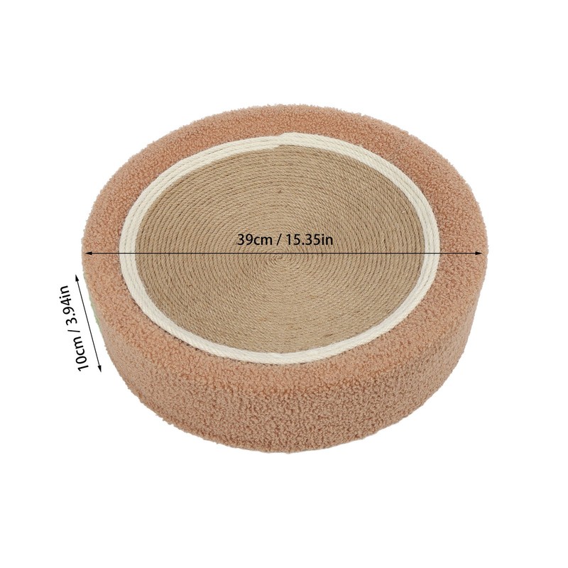 Round Cat Scratcher Ergonomic Cat Scratching Lounge Bed Sisal Cat