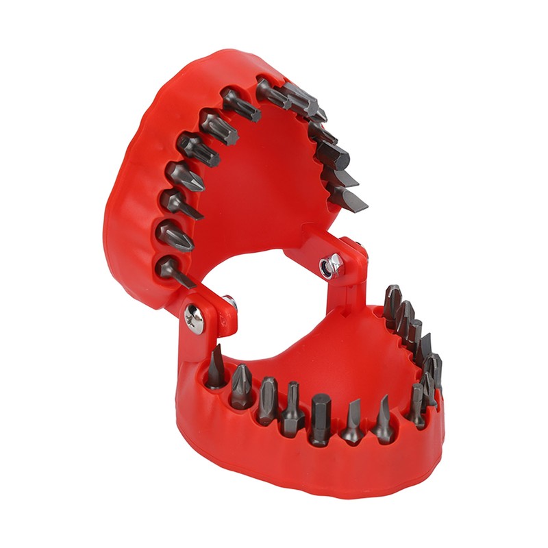 Denture Drill Bit Holder Teeth Model Shaped Full Opening Screwdriver