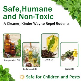 24 Pack Rodent Repellent Moth Balls–Peppermint Oil Spray for Rodents,Natural Mice Repellent Indoor,Safe for Family & Pets