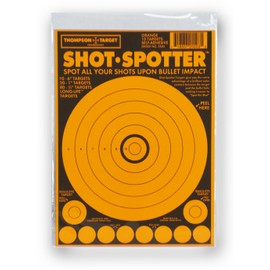 Shot Spotter Yellow - Self Adhesive Peel & Stick Gun Range Shooting Targets 6 x 9 Inches (10 Pack)