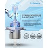 TECHMAX H4 Bulb - 800% Super Brighter, 6500K Xenon White