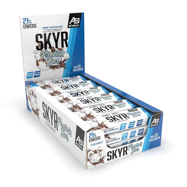 All Stars Skyr Protein Bars, Pack of 24, 35 g Protein Bars, Up to 25% Proteins, Saturating Protein Bars, Low Fat & Low Calorie